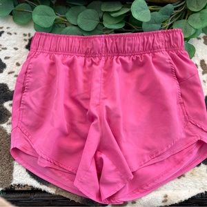 Athletic hot pink running shorts size small